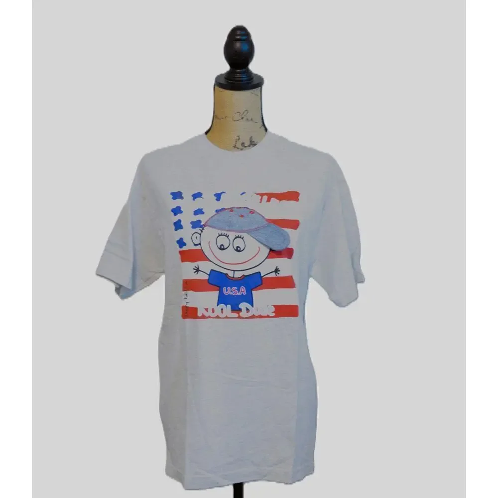 VTG Danny First Kool Kid Light Grey Unisex Short Sleeve Medium Shirt - Picture 4 of 8